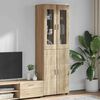 vidaXL Highboard FLORIN Sonoma eg 60 x 35 x 182 cm Konstrueret tr&aelig;