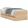 vidaXL sengeramme med skuffer 100x200 cm sonoma-eg