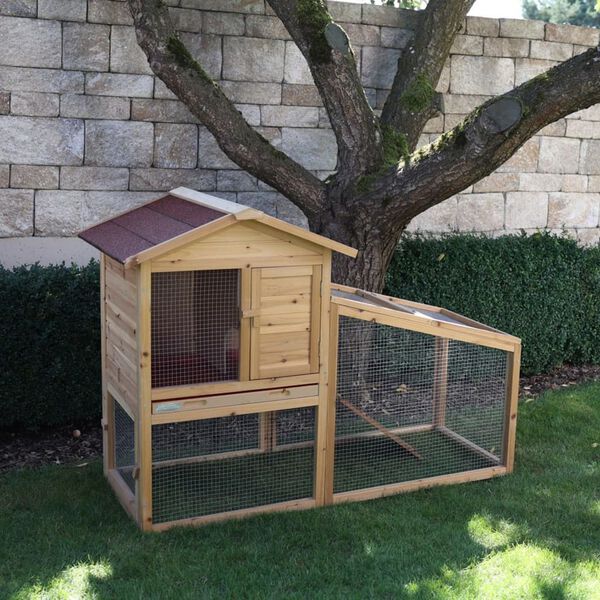 Kerbl gnaverbur Freetime 140x65x100 cm tr&aelig; glaseret