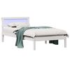 vidaXL Sengestel med hovedg&aelig;rde Hvid 90 x 190 cm Massiv fyrretr&aelig;