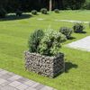 vidaXL gabion-h&oslash;jbed 90x50x50 cm galvaniseret st&aring;l