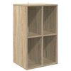 vidaXL Pladeskab Sonoma-eg 44,5 x 36,5 x 74,5 cm Konstrueret tr&aelig;