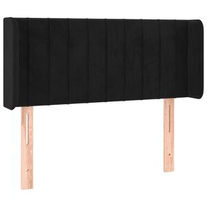 vidaXL sengegavl med kanter 83x16x78/88 cm fl&oslash;jl sort