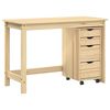 vidaXL Skrivebord og rullevogns&aelig;t MOSS 2 stk. Brun