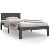 vidaXL sengeramme 90x200 cm massivt fyrretr&aelig; gr&aring;