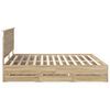 vidaXL Sengestel med skuffe Sonoma eg 200 x 200 cm Ingeni&oslash;rtr&aelig;