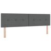vidaXL Box spring seng med madras M&oslash;rkegr&aring; 180 x 200 cm Stof