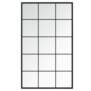 vidaXL v&aelig;gspejl 100x60 cm metal sort