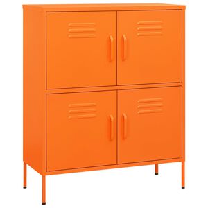 vidaXL opbevaringsskab 80x35x101,5 cm st&aring;l orange