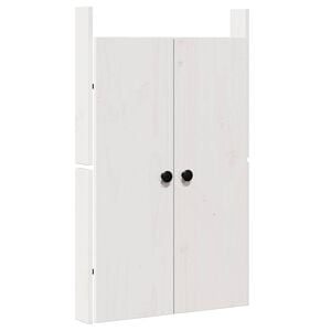 vidaXL K&oslash;kkend&oslash;r MEPPEL Hvid 50 x 9 x 82 cm Massivt fyrretr&aelig;