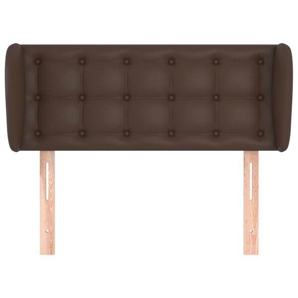 vidaXL sengegavl med kanter 93x23x78/88 cm kunstl&aelig;der brun