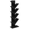 vidaXL Tr&aelig;bogreol 6-etager 30 x 18 x 100 cm Konstrueret tr&aelig; Sort eg