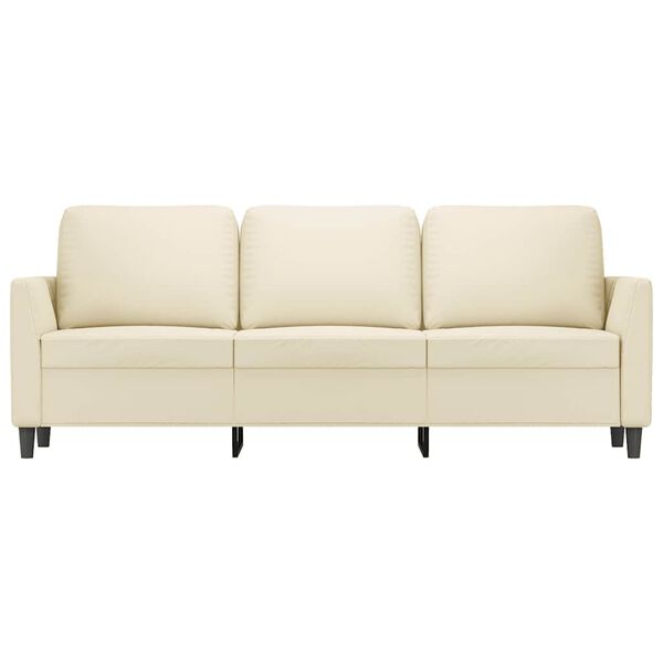 vidaXL 3-personers sofa 180 cm kunstl&aelig;der cremefarvet