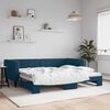 vidaXL daybed med udtr&aelig;k 90x200 cm velour bl&aring;