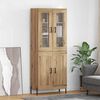 vidaXL Highboard Artisan Egetr&aelig; 69,5 x 34 x 180 cm Konstrueret tr&aelig;