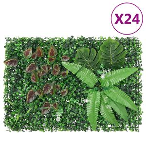 vidaXL kunstige h&aelig;kke 24 stk. 40x60 cm gr&oslash;n