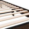 vidaXL sengeramme 90x200 cm konstrueret tr&aelig; og metal brun egetr&aelig;sfarve