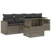 vidaXL sofas&aelig;t 5 dele med hynder polyrattan gr&aring;