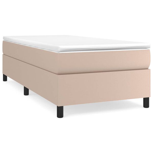vidaXL Boxspring sengeramme 90x190 cm kunstl&aelig;der cappuccinofarvet