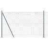 vidaXL K&aelig;dehegn med betonbund 1,5 x 25 m PVC-belagt st&aring;l Gr&oslash;n Mesh