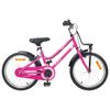 vidaXL B&oslash;rnecykel 18 tommer til 5-7 &aring;r gammel Pink og Sort