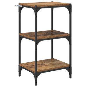 vidaXL Bogskab Gammelt tr&aelig; 40 x 33 x 70,5 cm Ingeni&oslash;rt tr&aelig; og jern