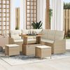 vidaXL Havesofa Sæt 8 pcs Beige polyrattan