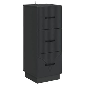 vidaXL Skuffeskab Sort 33 x 34,5 x 87 cm Konstrueret tr&aelig;
