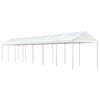 vidaXL pavillon med tag 15,61x2,28x2,69 m polyethylen hvid