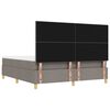 vidaXL Box spring seng med madras Gr&aring;brun 180 x 200 cm Stof