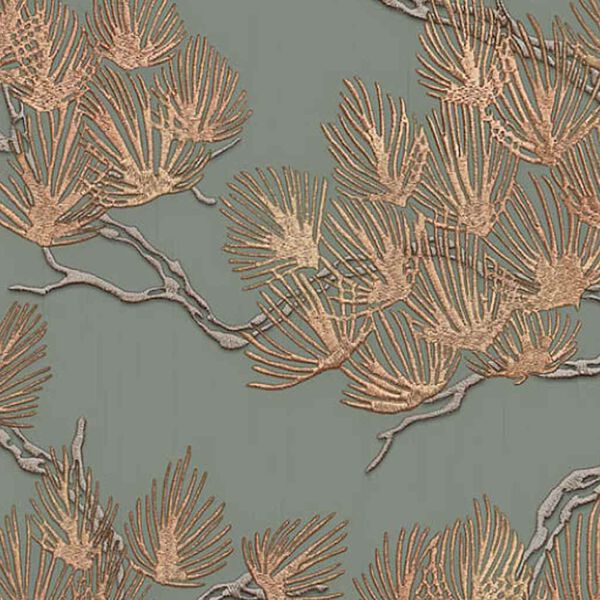 DUTCH WALLCOVERINGS tapet Pine Tree gr&oslash;n