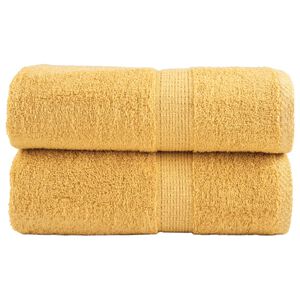 vidaXL Premium vaskeh&aring;ndkl&aelig;der SOLUND 2 stk. guld 30x30 cm 600 gsm