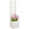 vidaXL Have Blomsterkrukke Hvid 36 x 36 x 140 cm Polypropylen