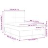 vidaXL LED Box Spring Bed Creme og hvid 140 x 200 cm Velourstof