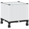 vidaXL Havekrukke med hjul Hvid 40 x 40 x 48 cm PP