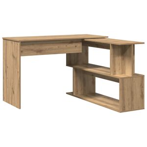 vidaXL hj&oslash;rneskrivebord 200,5x50x76 cm konstrueret tr&aelig; artisan egetr&aelig;
