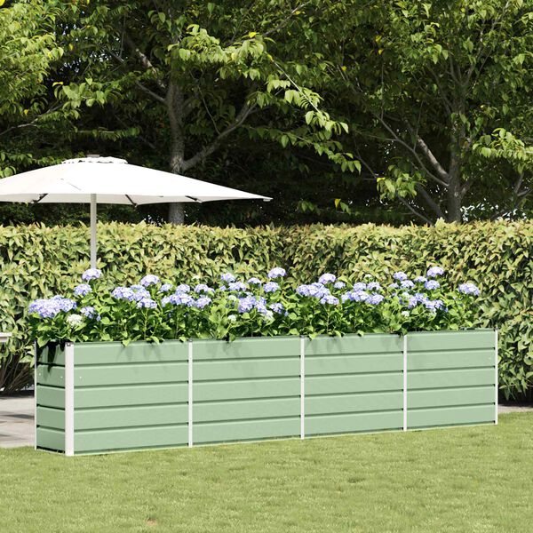 vidaXL Plantekasse Pastel Gr&oslash;n 480 x 50 x 45 cm Galvaniseret st&aring;l