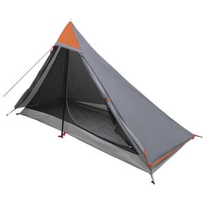 vidaXL Backpacking Telt 222 x 85 x 125 cm Gr&aring; og orange