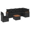 vidaXL sofas&aelig;t til haven 7 dele med hynder polyrattan sort