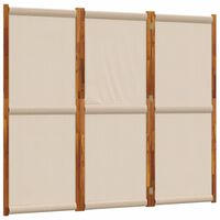 vidaXL 3-panels rumdeler 210 x 180 cm gråbrun