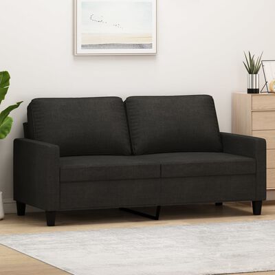 vidaXL 2-personers sofa 140 cm stof sort