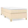 vidaXL Boxspring sengeramme 90x200 cm stof cremefarvet