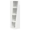vidaXL Hj&oslash;rneskab H&oslash;j gloss hvid 27,5x27x102cm Konstrueret tr&aelig;