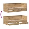 vidaXL Daybed med skuffe Artisan Egetræ 75 x 190 cm Konstrueret træ