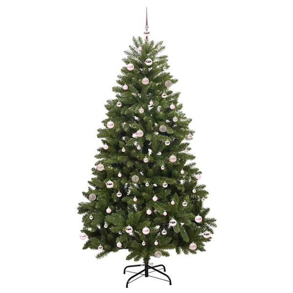 vidaXL Kunstigt juletr&aelig; med 300 LED'er Gr&oslash;n 240 cm PVC og metal