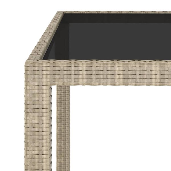 vidaXL havebord 90x90x75 cm polyrattan beige