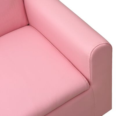 vidaXL lænestol til børn kunstlæder pink
