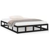 vidaXL sengeramme 120x190 cm Small Double massivt tr&aelig; sort