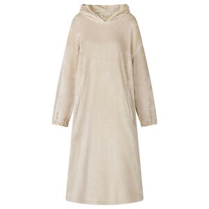 vidaXL T&aelig;ppe-hoodie Beige S Flannel
