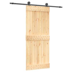vidaXL Skyded&oslash;r 85 x 210 cm Massivt Fyrretr&aelig; (Ubehandlet)
